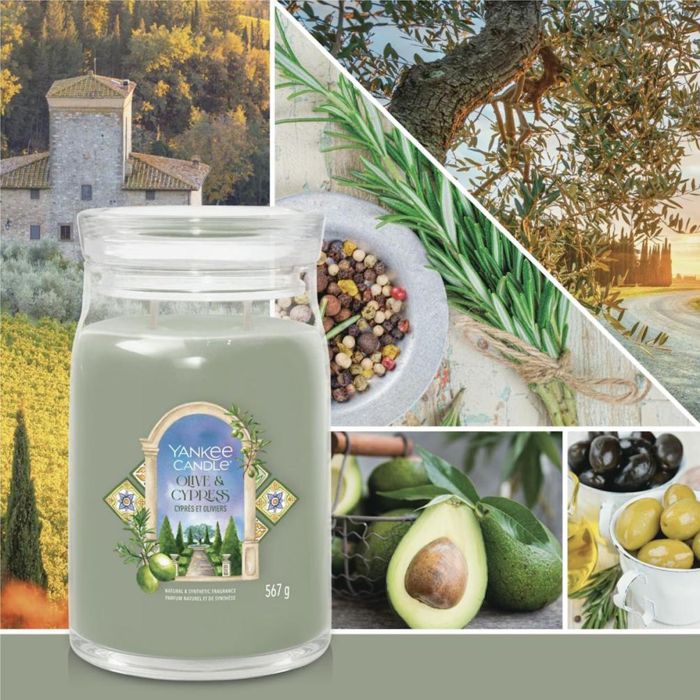 Yankee Candle Olive & Cypress Large Jar Extra Image 1